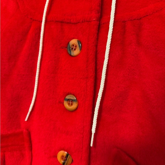 VINTAGE RED FUR JACKET SZ 4 - Picture 4 of 4